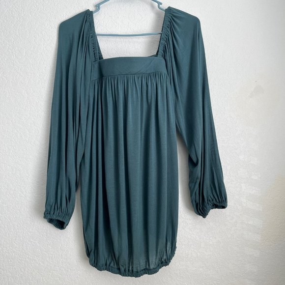 Moda International for Victoria's Secret Bra Top with Balloon Sleeves, Green, XS - Picture 1 of 8